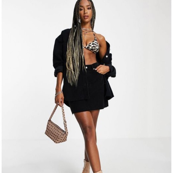 Topshop min corduroy skirt sz 8 petite - Picture 4 of 5